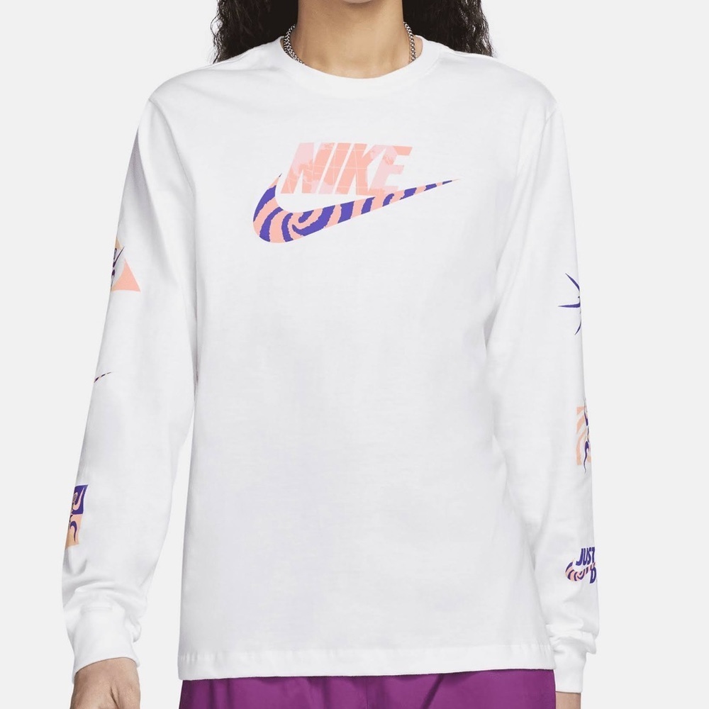 Nike Sportswear Festival Logo Long-Sleeve T-Shirt DQ1071-100 Large